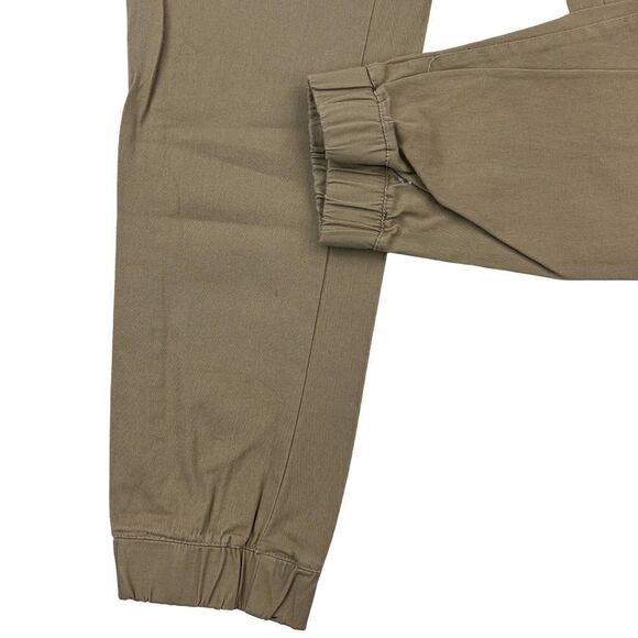 New Galaxy Men Khaki Pants Casual Lightweight Elastic Waist Pockets US L Jogger - Picture 6 of 8